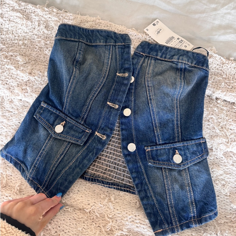 NWT Zara Denim Button-Up shirt